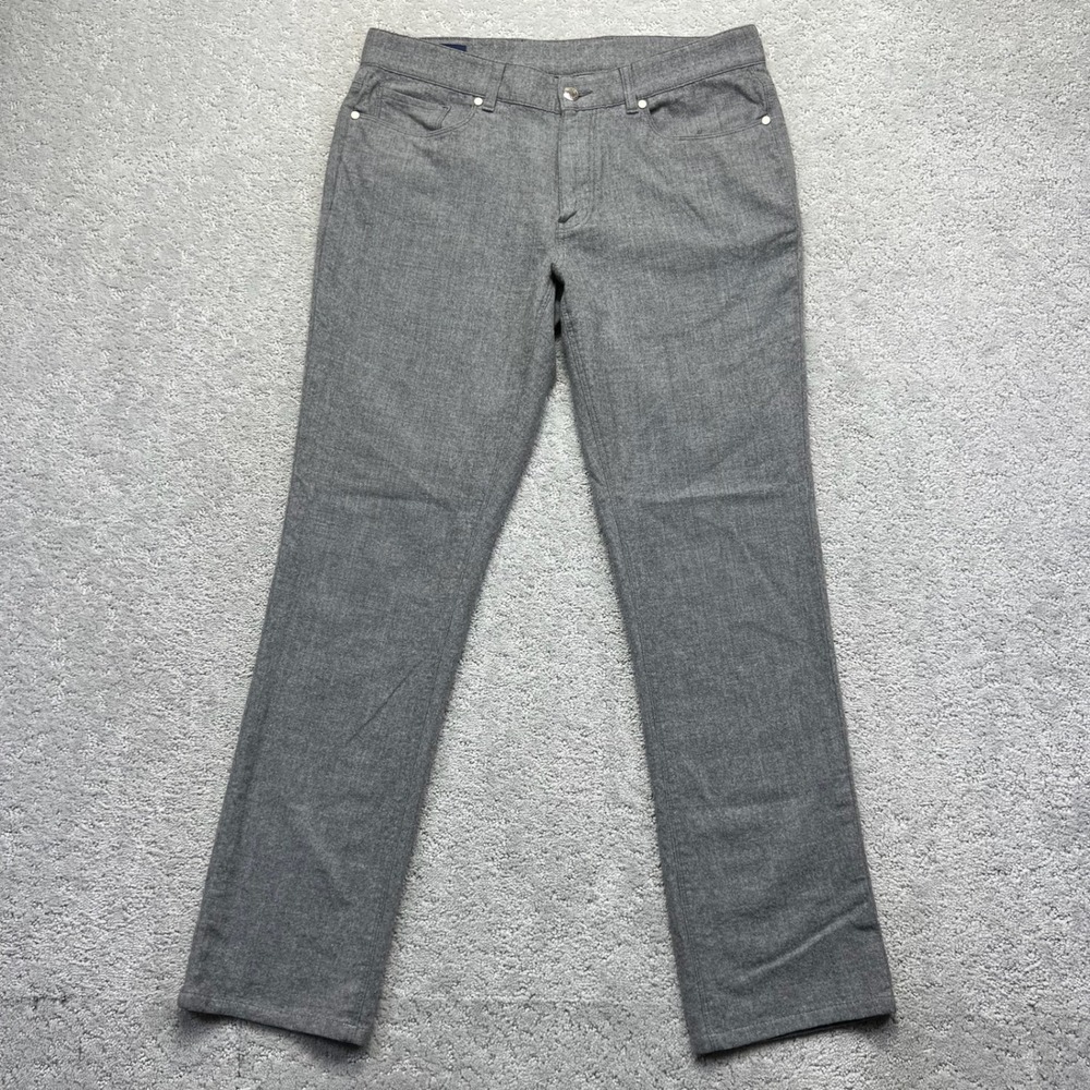 Peter Millar Collection Pants Mens Size 34 Gray 100% Virgin Wool Nick Classic